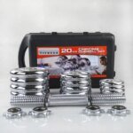Custom Logo Cast Iron Chrome Dumbbell Set 15-50kg - Image 4