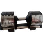 40KG 90LB Adjustable Electroplated Dumbbell Set With Rack - Image 6