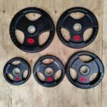 Gym Fitness 2.5-25kg Trigrip Rubber Plate Set Eco-Friendly - Image 5