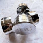 Gym Fitness 15-50KG Gold Steel Chrome Electroplated Dumbbells Sets - Image 2