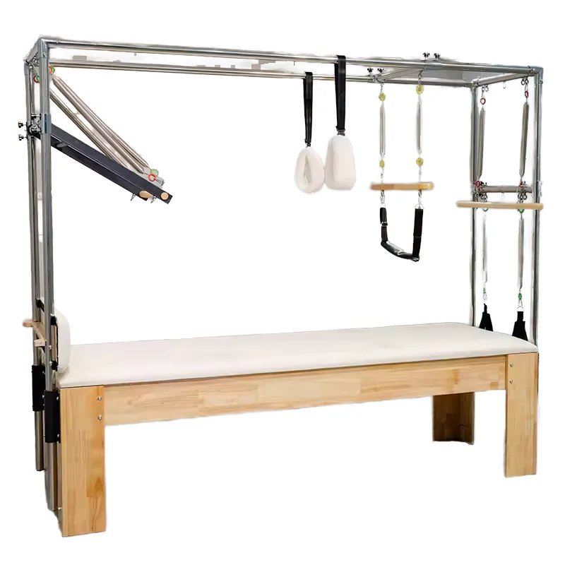 H77e25c7747d84cdf9f0c853ca172484dL Elevated Core Bed Oak Wood Pilates Cadillac Bed - Image 1