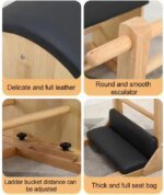 Professional Oak Wood Pilates Ladder Barrel Home Gym Use - Image 2