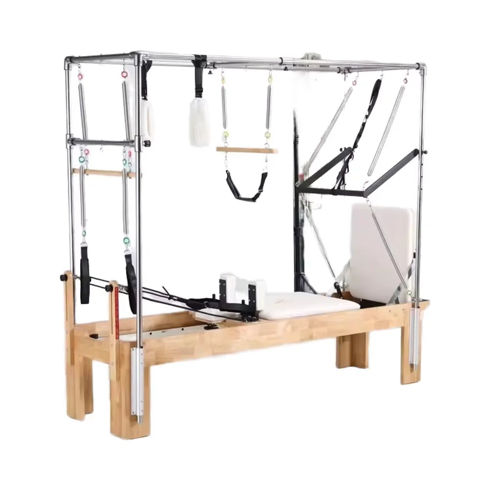 Ha3a132c92f0449739bb02417f1d2bf46u Used Oak Wood Pilates Reformer Sale - Image 1