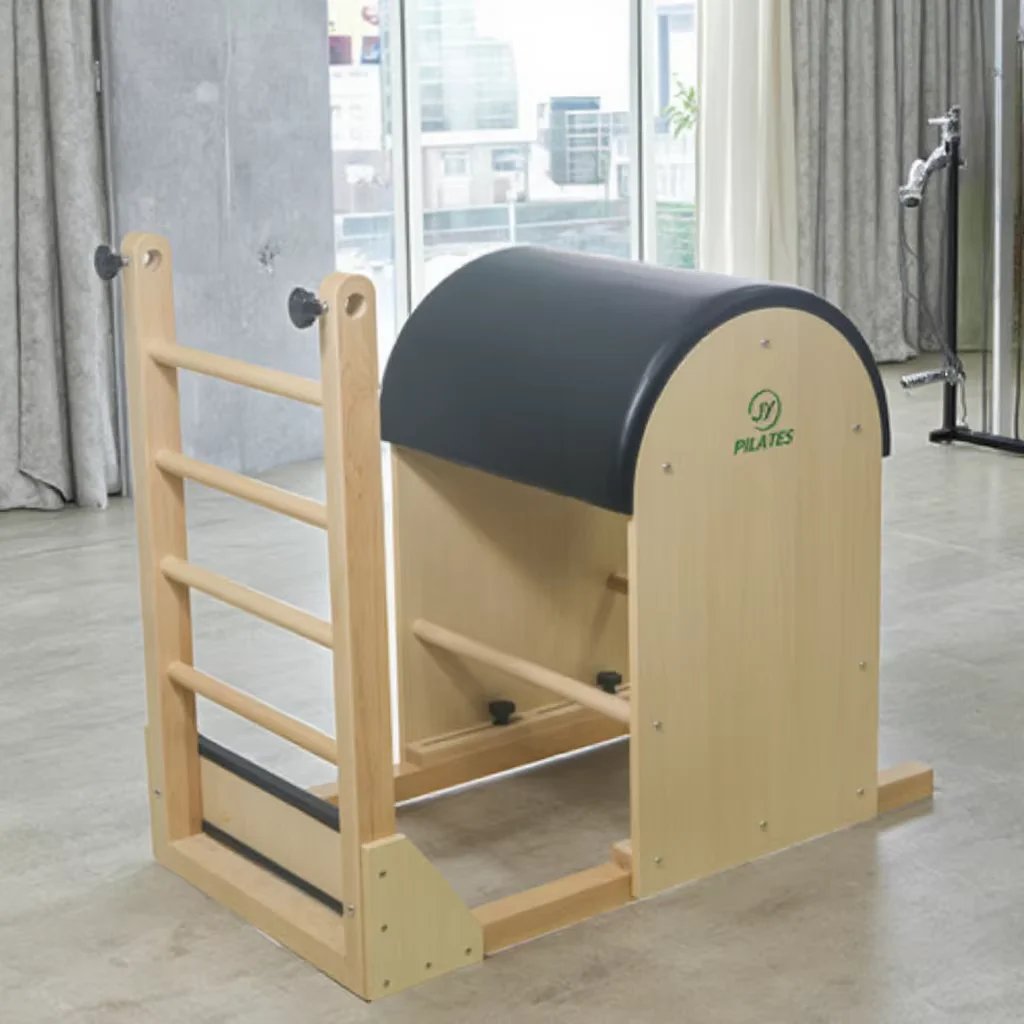 Haf26e3ec596e4c5f885a1403895eeca4h Maple Wooden Ladder Barrel Length Adjustable Stable Base - Image 1