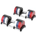 Exercise Adjustable Steel Dumbbells Set With Stand - Image 3