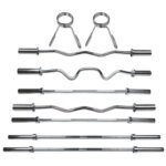 Customized Logo 220cm Barbell Bar 5-20kg Rubber Weightlifting