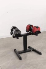 Adjustable Electroplated Dumbbell Set With Rack - Image 5