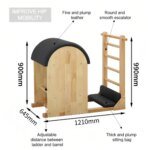 Maple Wood Pilates Ladder Barrel Home Gym Studio Durable - Image 4