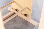 Maple Wooden Ladder Barrel Adjustable Stable Length - Image 4