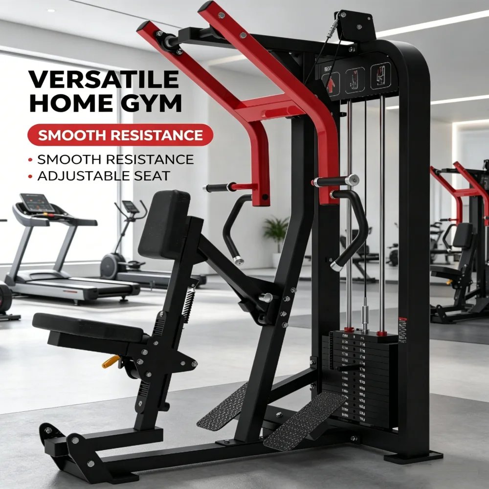 Professional Weight Pin Loaded Back Row Machine