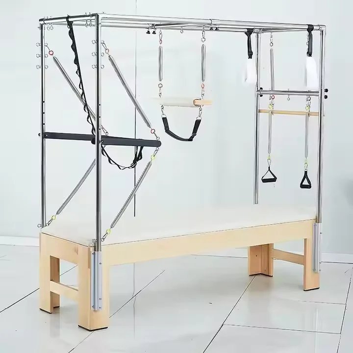 Cadillac Pilates Reformer Wood Machine for Core Strength & Spinal Support in Studios