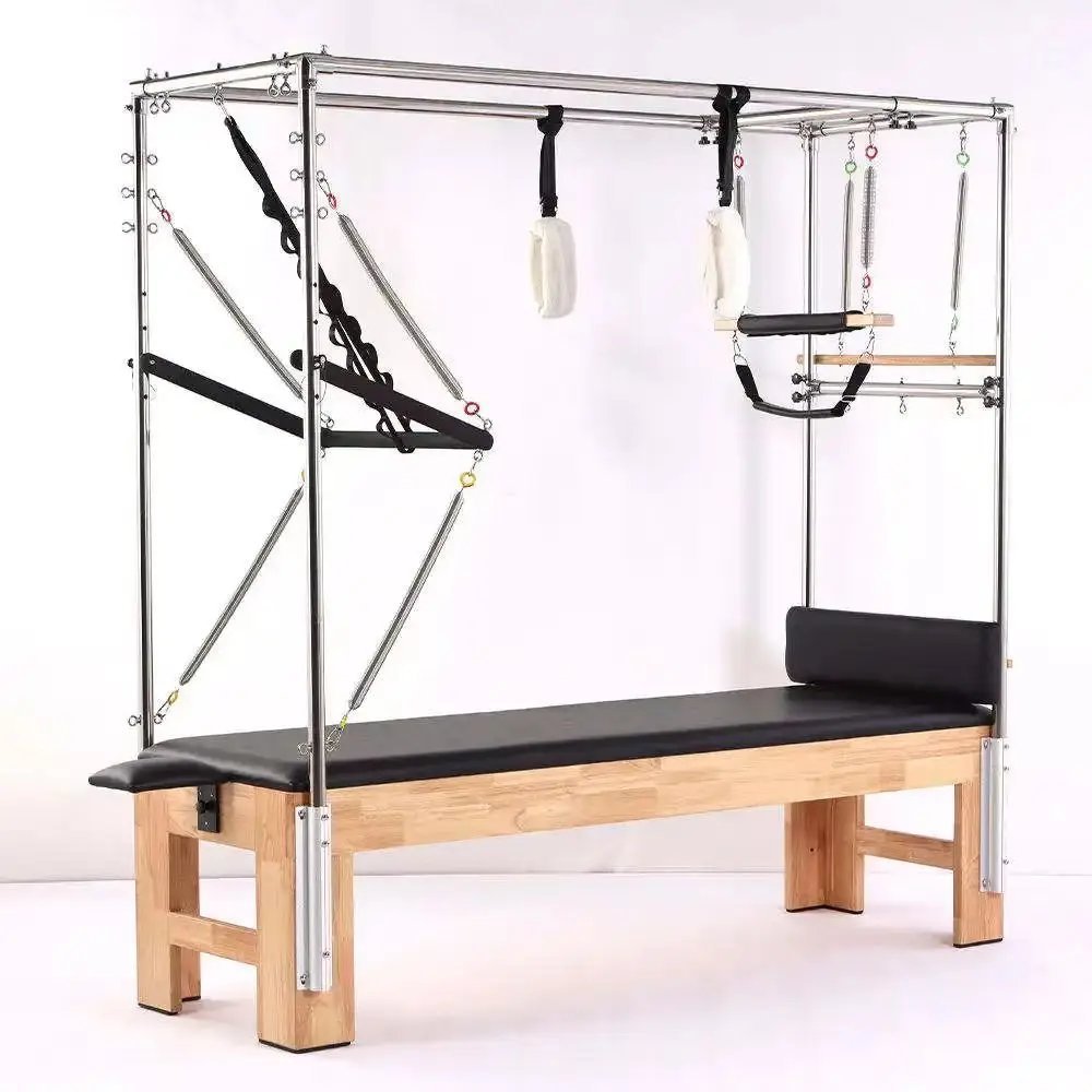 Core Bed Reformer Cadillac Pilates Machine with Oak Wood Construction for Studio Use