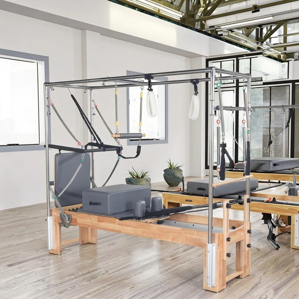 JY M-26 Oak Cadillac Pilates Reformer 3-in-1 with 6 Commercial Springs for Studio Use