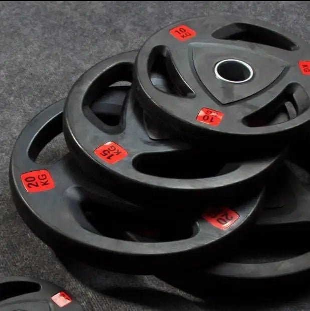 Three-Hole Barbell Plate 2.5-25kg Electroplated Steel for Commercial Gym Strength Training