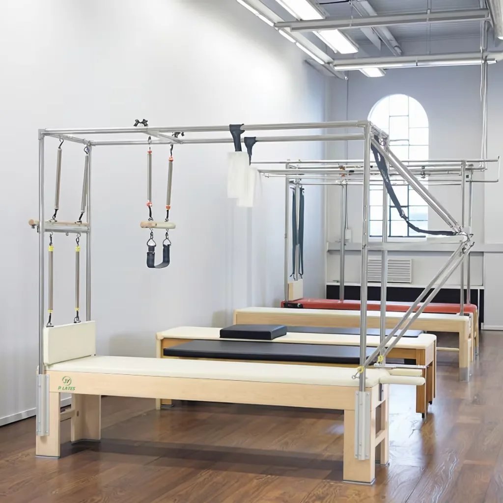 Maple Cadillac Pilates Reformer with 6 Resistance Springs for Studio & Hotel Use