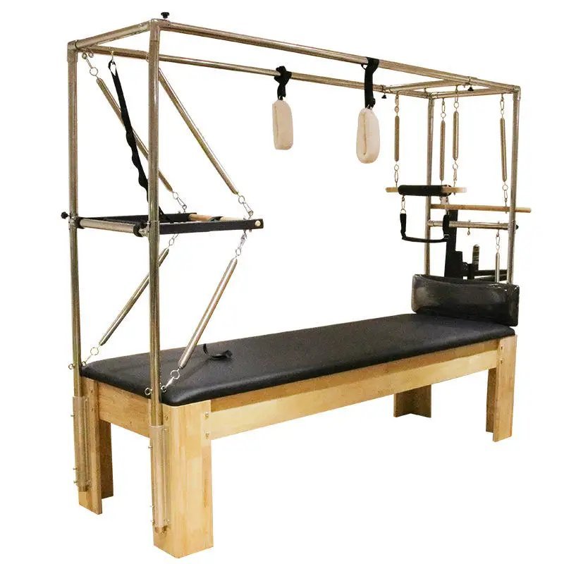 Pilates Reformer Cadillac 4-in-1 Oak Studio Equipment with 15 Resistance Springs