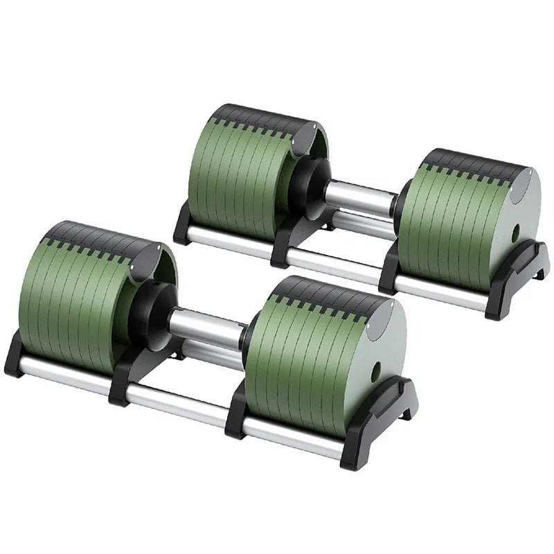 Adjustable Steel Dumbbells Set with Stand – 16-40kg for Home Strength Training