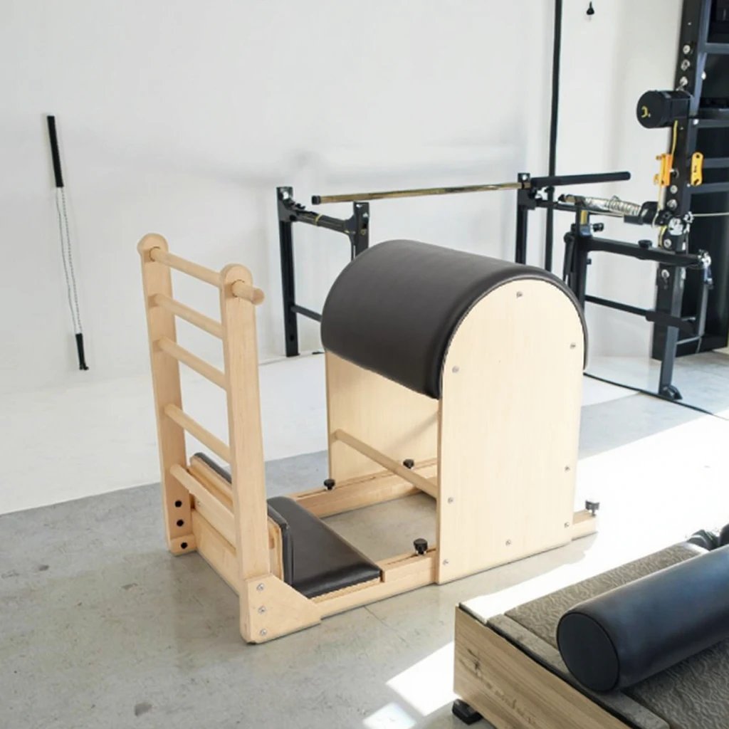 Maple Ladder Barrel Pilates Reformer with Adjustable Knobs for Core Strength Training