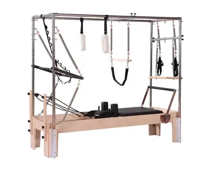 Pilates Wooden Reformer Three-in-One Cadillac Bed for Home Gym Core Strength Training