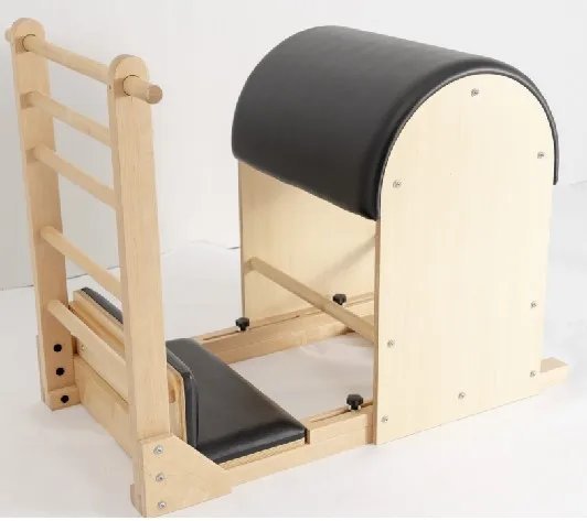 Portable Adjustable Wood Ladder Barrel Pilates Machine for Core Strength & Flexibility Training