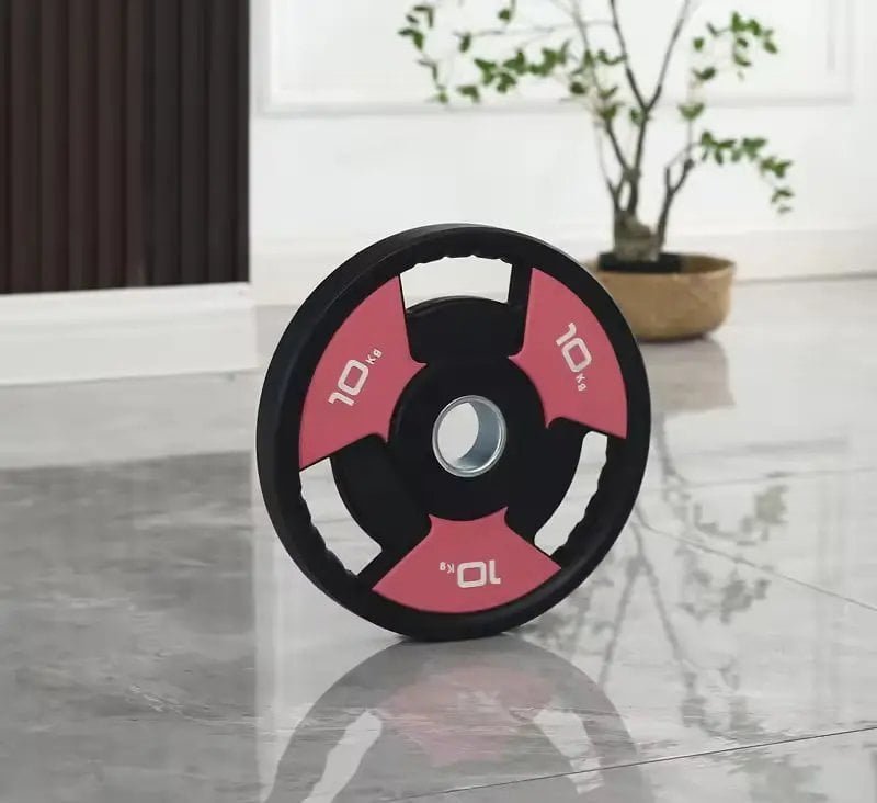 PVC Weight Plates Barbell with Durable High-Density Material for Commercial Gym Strength Training
