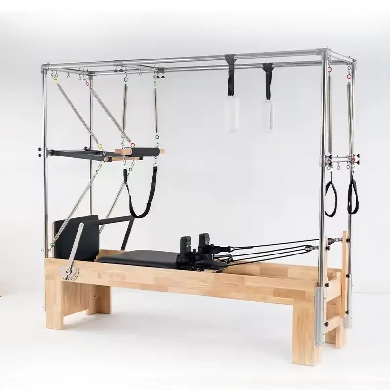Pilates Cadillac Bed Oak Wood Studio Reformer with Custom Logo for Home Gym Fitness