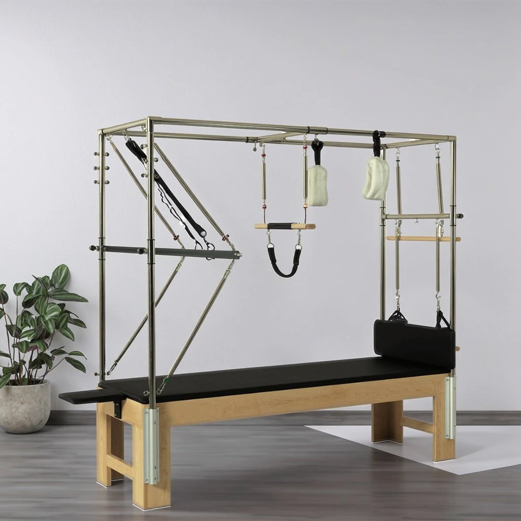 Pilates Cadillac Reformer with Adjustable Spring Resistance for Studio & Home Use