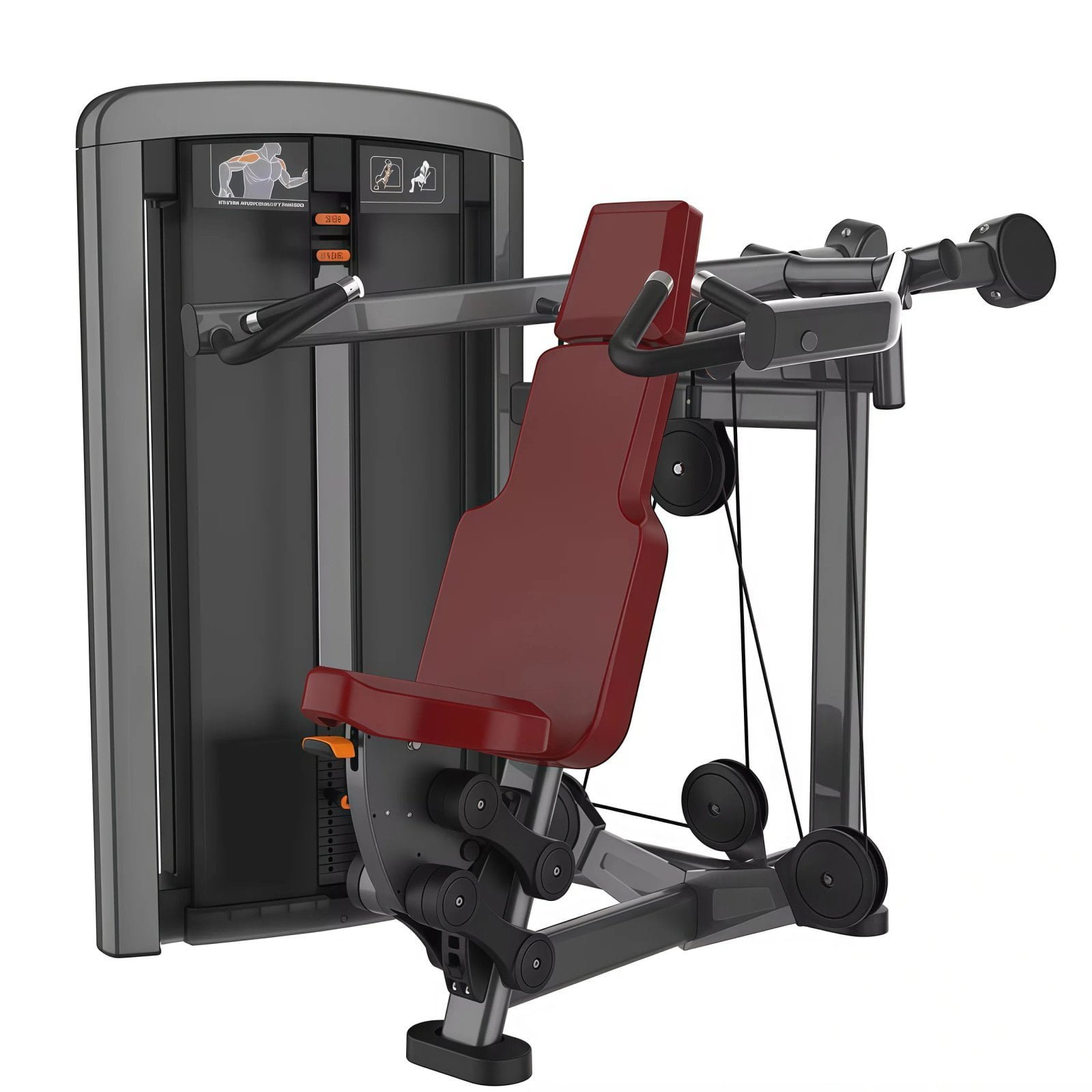 Seated Shoulder Press Machine with Adjustable Seat & Backrest - Heavy-Duty Steel Deltoid Trainer for Gyms