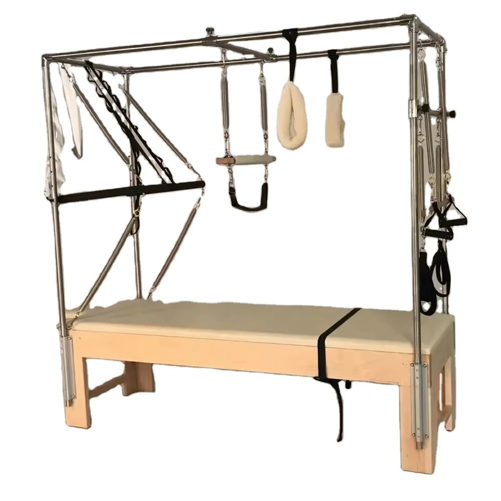 Pilates Reformer Bed for Home & Studio Use - Premium Wood Construction with Customizable Logo