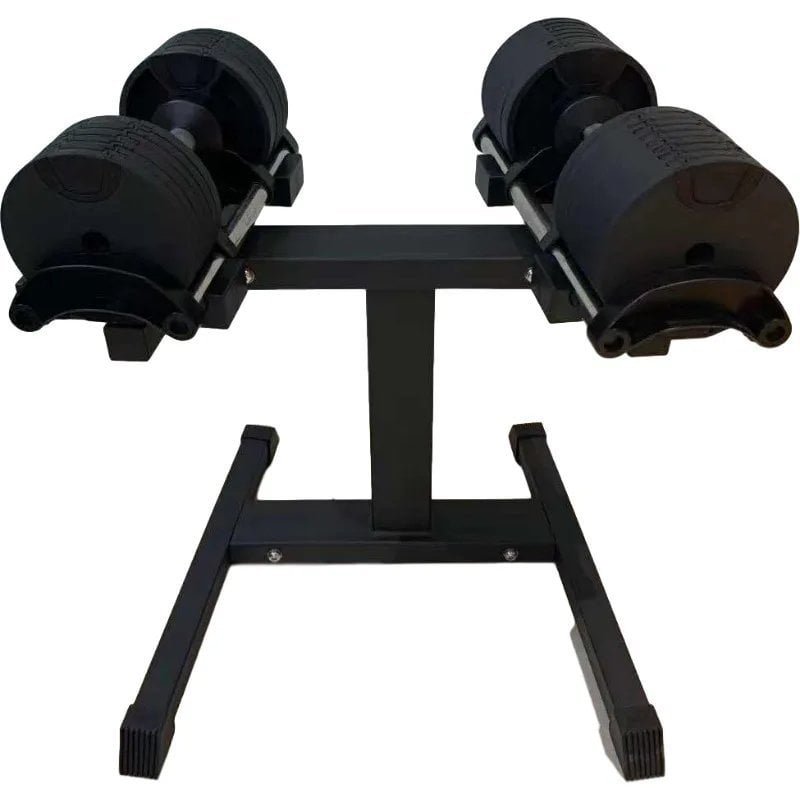 Adjustable 40KG Electroplated Dumbbell Set with Rack for Strength Training
