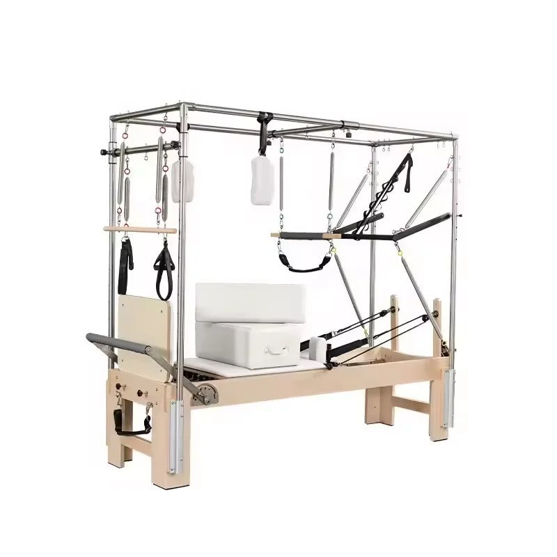 Pilates Reformer 3-in-1 Cadillac Maple Wood Core Trainer for Studio & Home