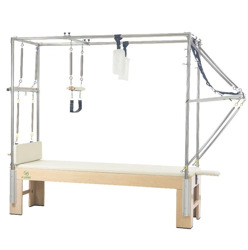 Maple Cadillac Reformer Pilates Machine for Commercial Studios with Custom Resistance