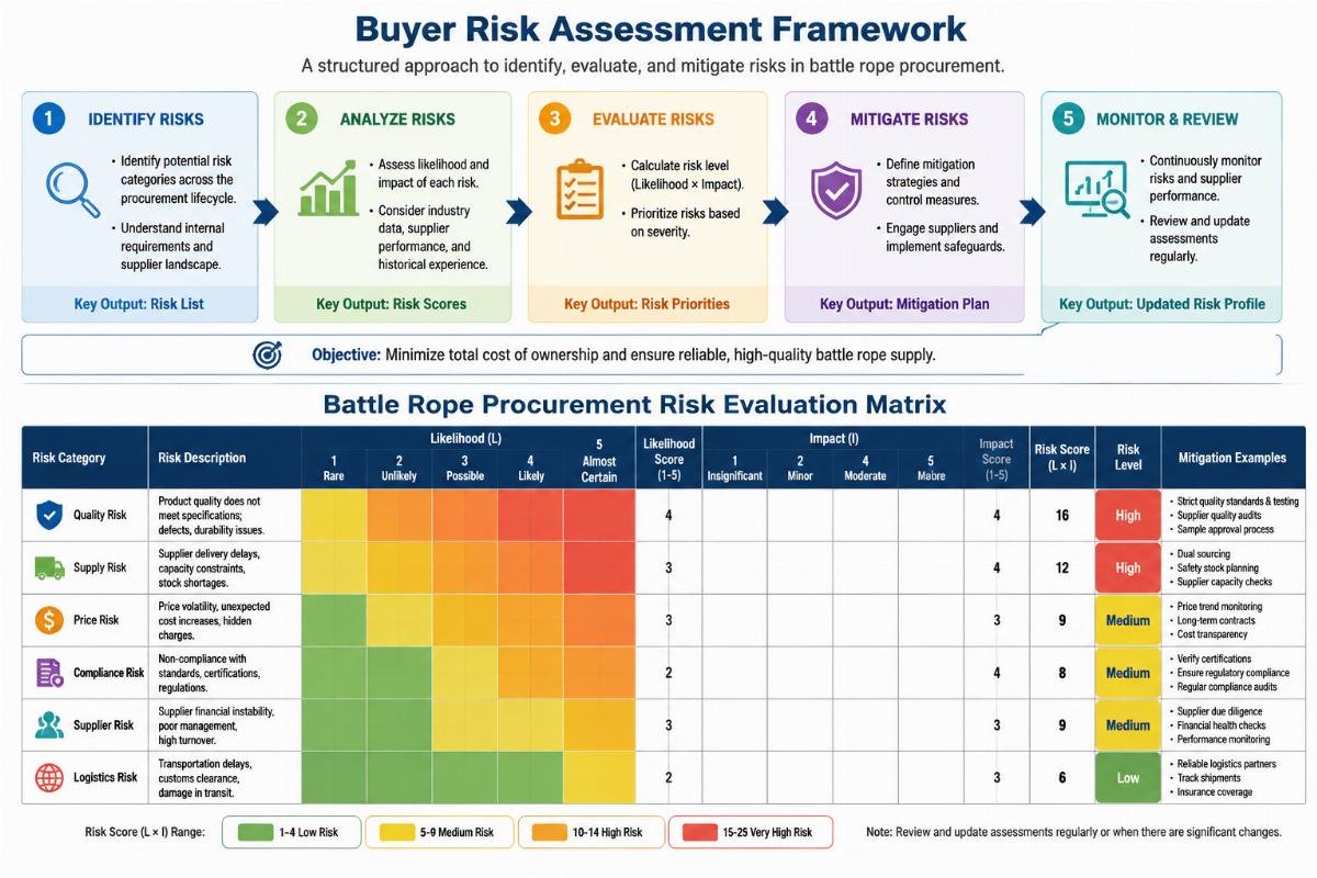 Battle rope procurement risk evaluation matrix Buyer risk assessment framework
