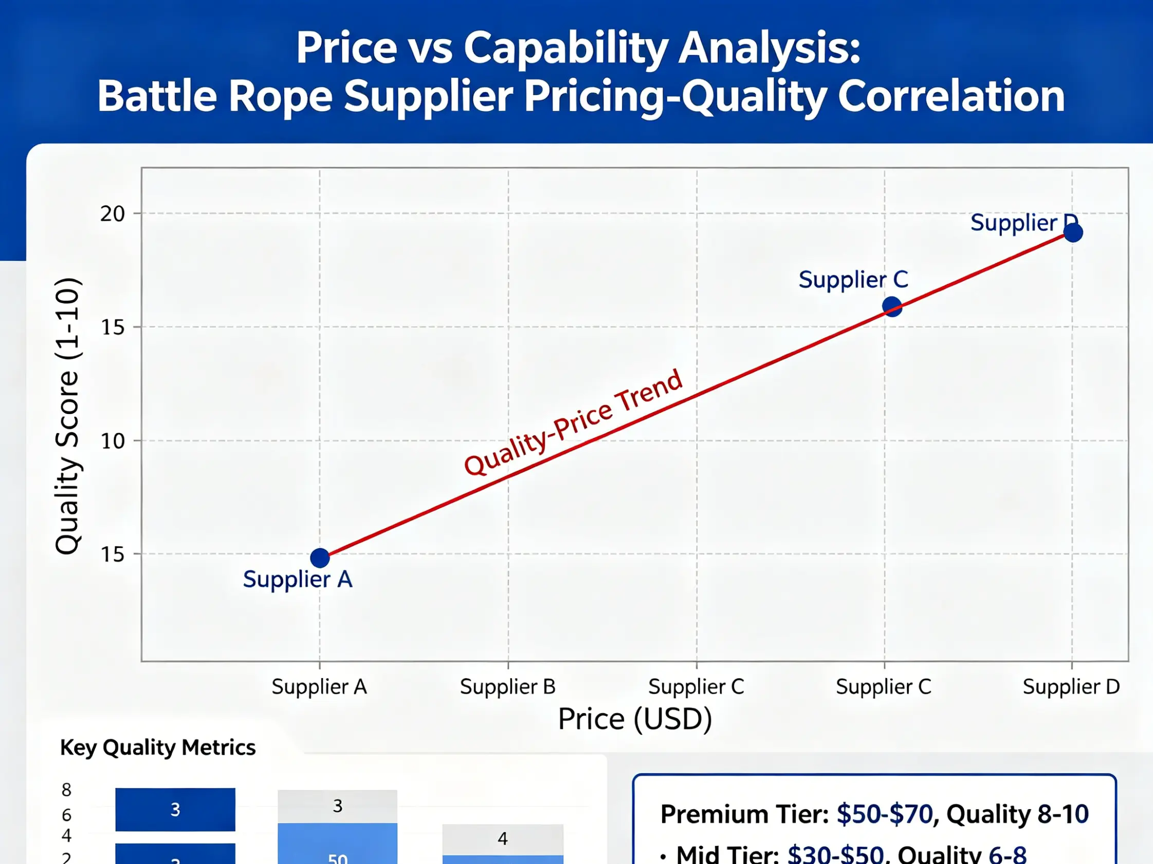 Battle rope supplier pricing and quality correlation Price versus capability analysis