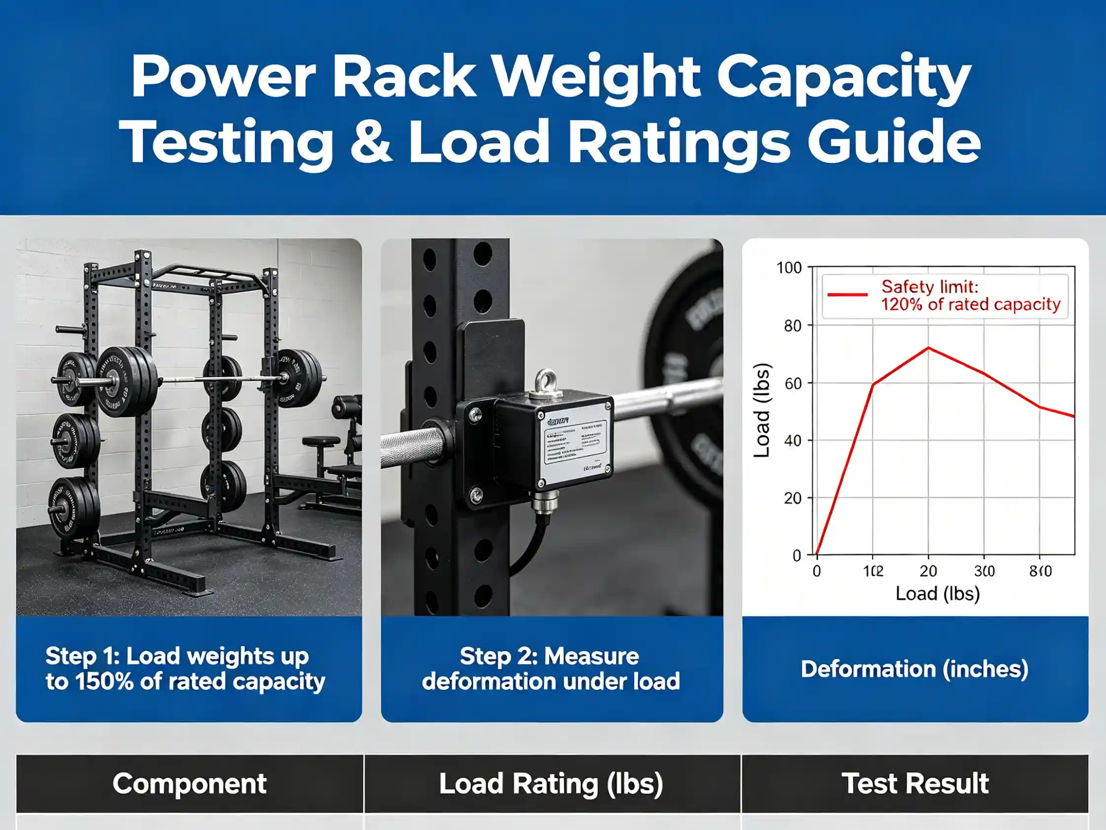 Understanding power rack load ratings Power rack weight capacity testing