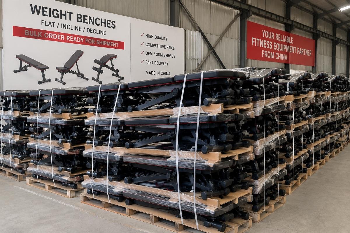 Bulk order of flat incline decline weight benches from China Bulk stacked weight benches ready for shipment