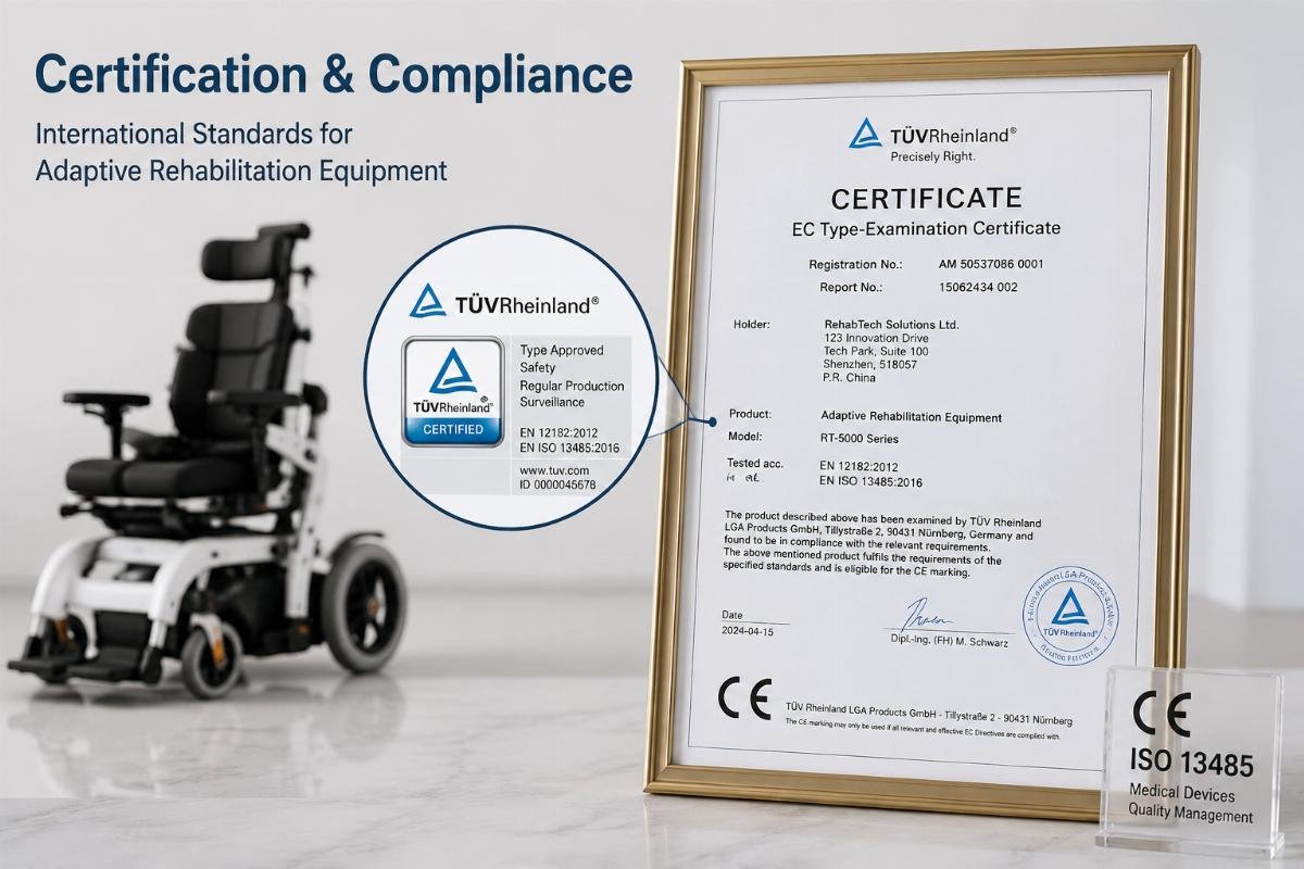Rehabilitation equipment certification verification Certification document sample for adaptive rehabilitation equipment