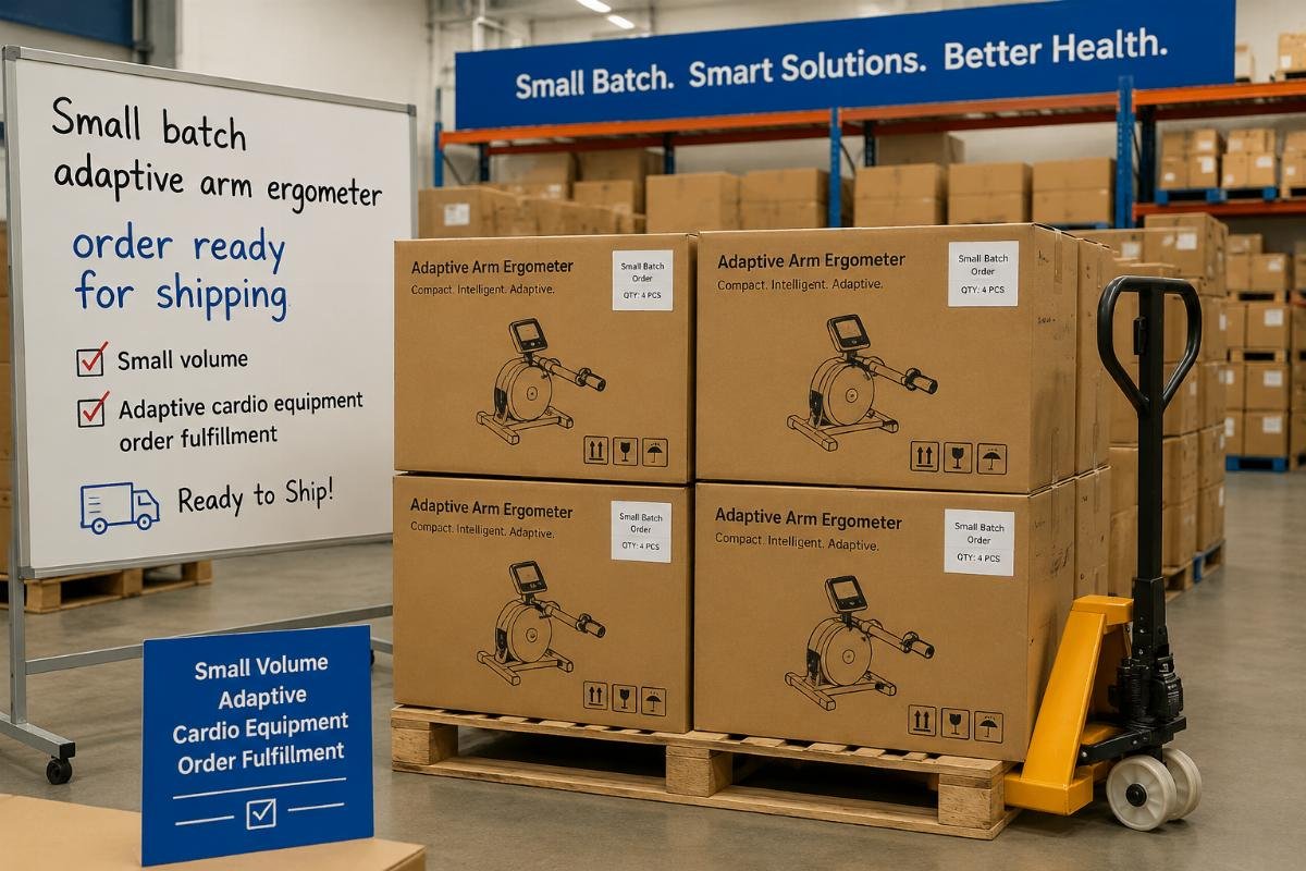 Small volume adaptive cardio equipment order fulfillment Small batch adaptive arm ergometer order ready for shipping