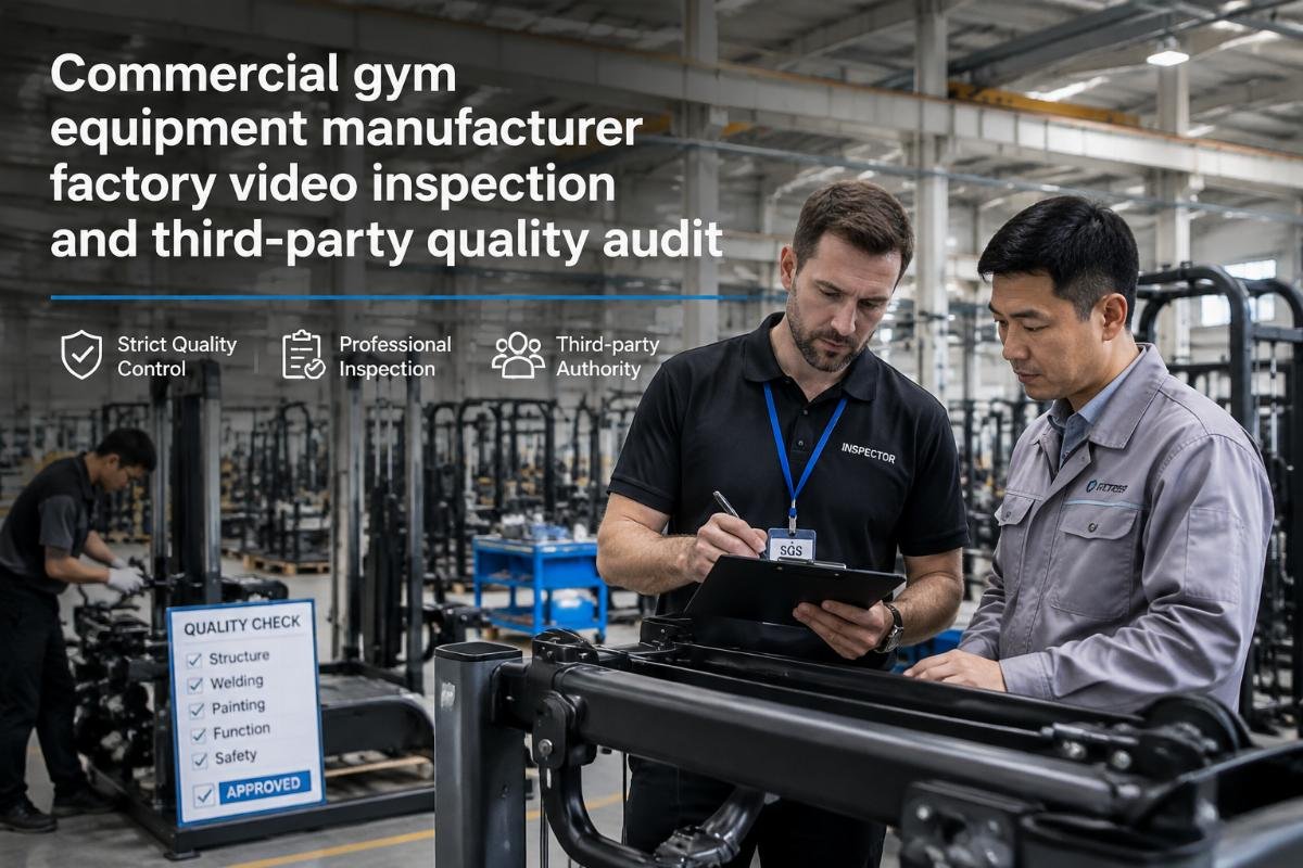 Commercial gym equipment manufacturer factory video inspection and third-party quality audit