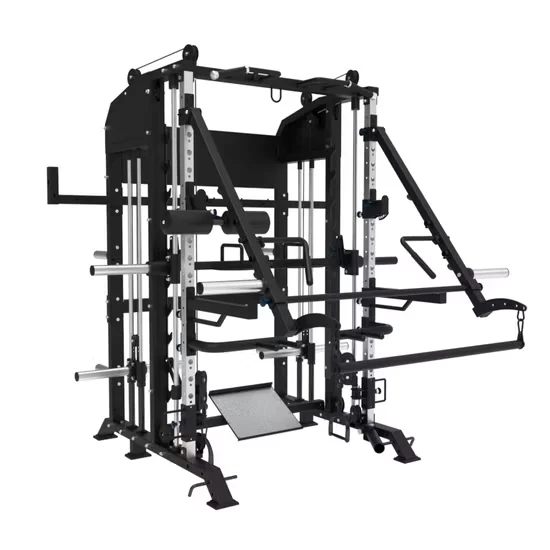 Commercial Multi-Functional Trainer All-in-One Smith Machine Power Rack Cable Crossover