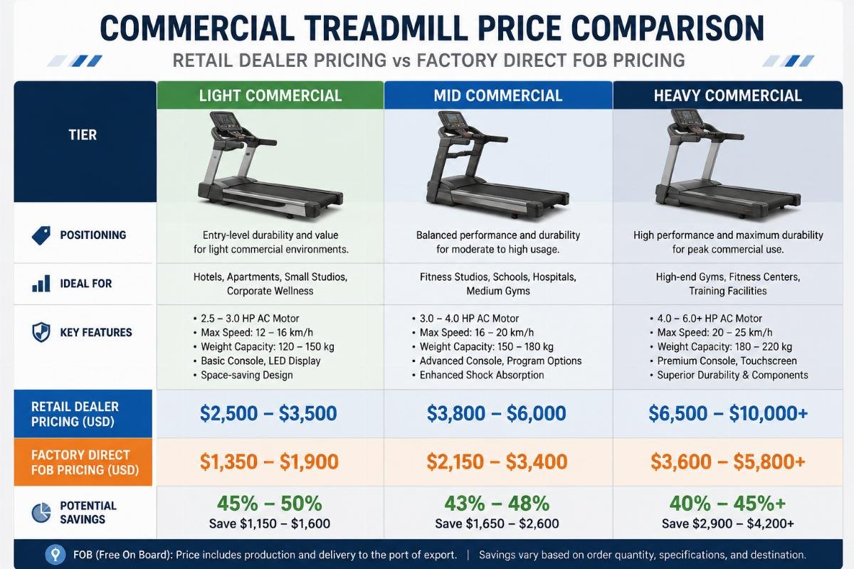 Commercial Treadmill Price in Canada: 2026 Wholesale Buyer Guide
