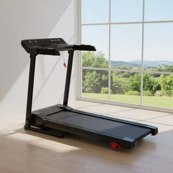 HSM Motorized Treadmill with Manual Incline and Transport Wheels for Home Use