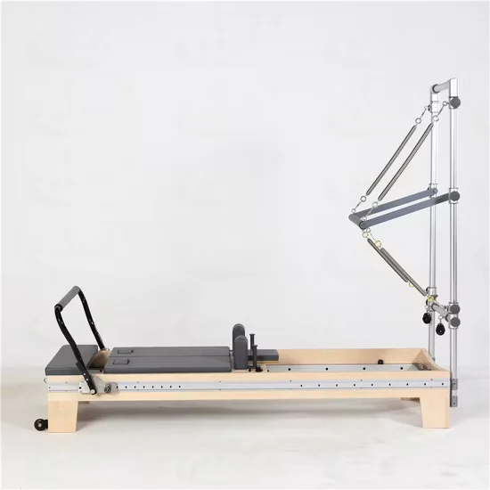Maple Wood Two-Way Sliding Pilates Reformer for Gym