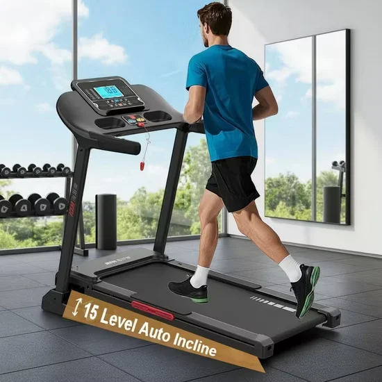 MT296 Wear-Resistant ABS Motorized Treadmill for Bedroom Workout In Stock