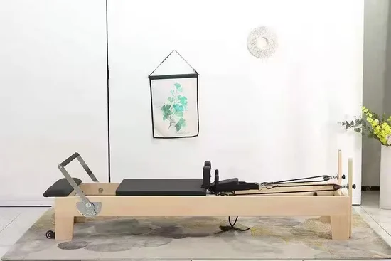 Pilates Reformer Machine Beech Wood Reformer Pilates Bed