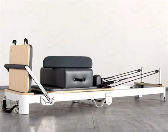 White Aluminium Foldable Pilates Reformer Bed Wholesale In Stock