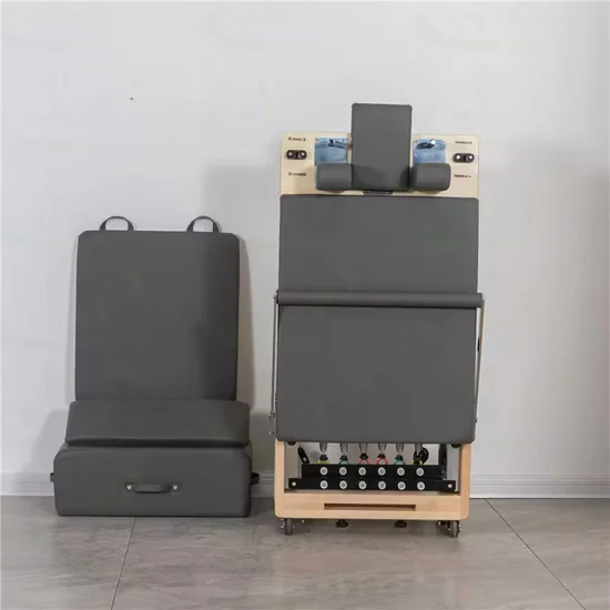 Wood Foldable Pilates Reformer Oak Wood Machines for Home Use Fitness