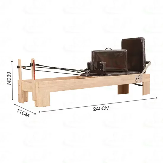 Wood Pilates Reformer Machine for Home Yoga Training