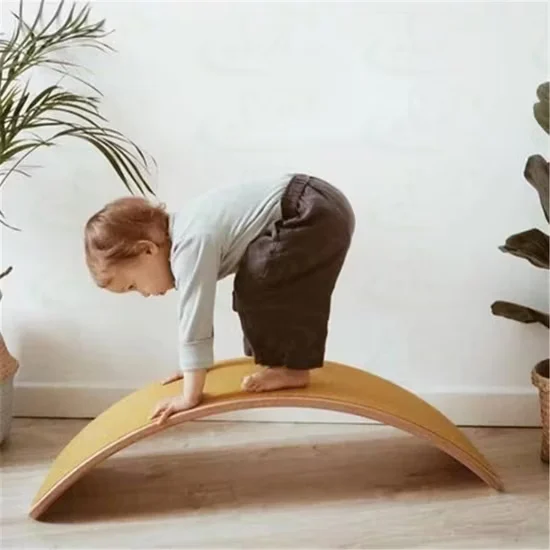 Wooden Curved Balance Board for Motor Coordination Training Wholesale